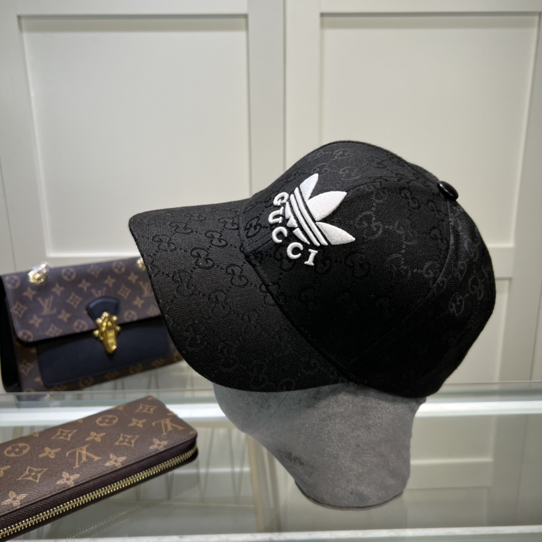 Gucci x Adidas Baseball Hat Black Gucci Hat - Soul Replicas