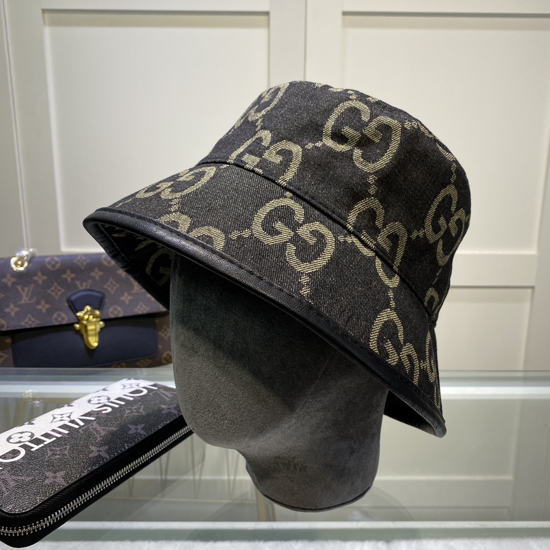 Gucci Canvas Bucket Hat Black - Soul Replicas