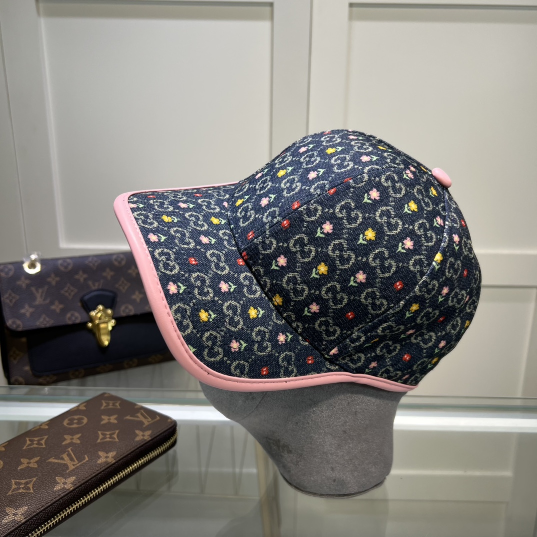 Gucci Baseball Hat With Floral Black Gucci Hat - Soul Replicas