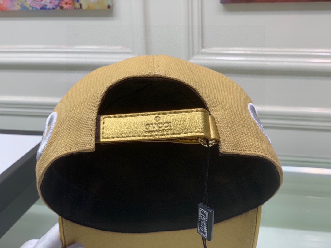 Gucci Canvas Baseball Cap In Beige - Soul Replicas