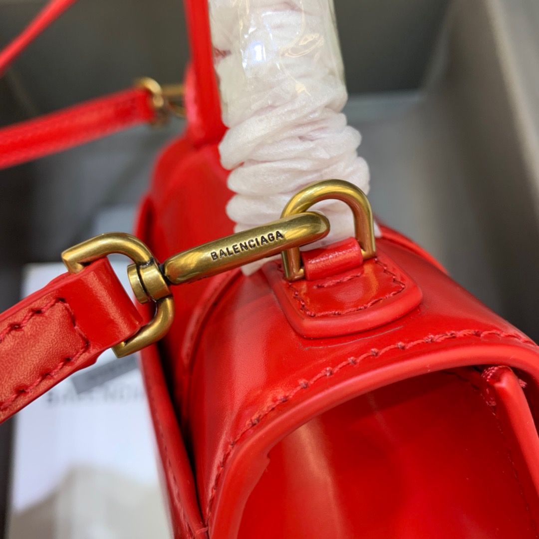 Balenciaga Hourglass XS Handbag In Red. For Women. Women-s Bags 7.4in/19cm - Soul Replicas