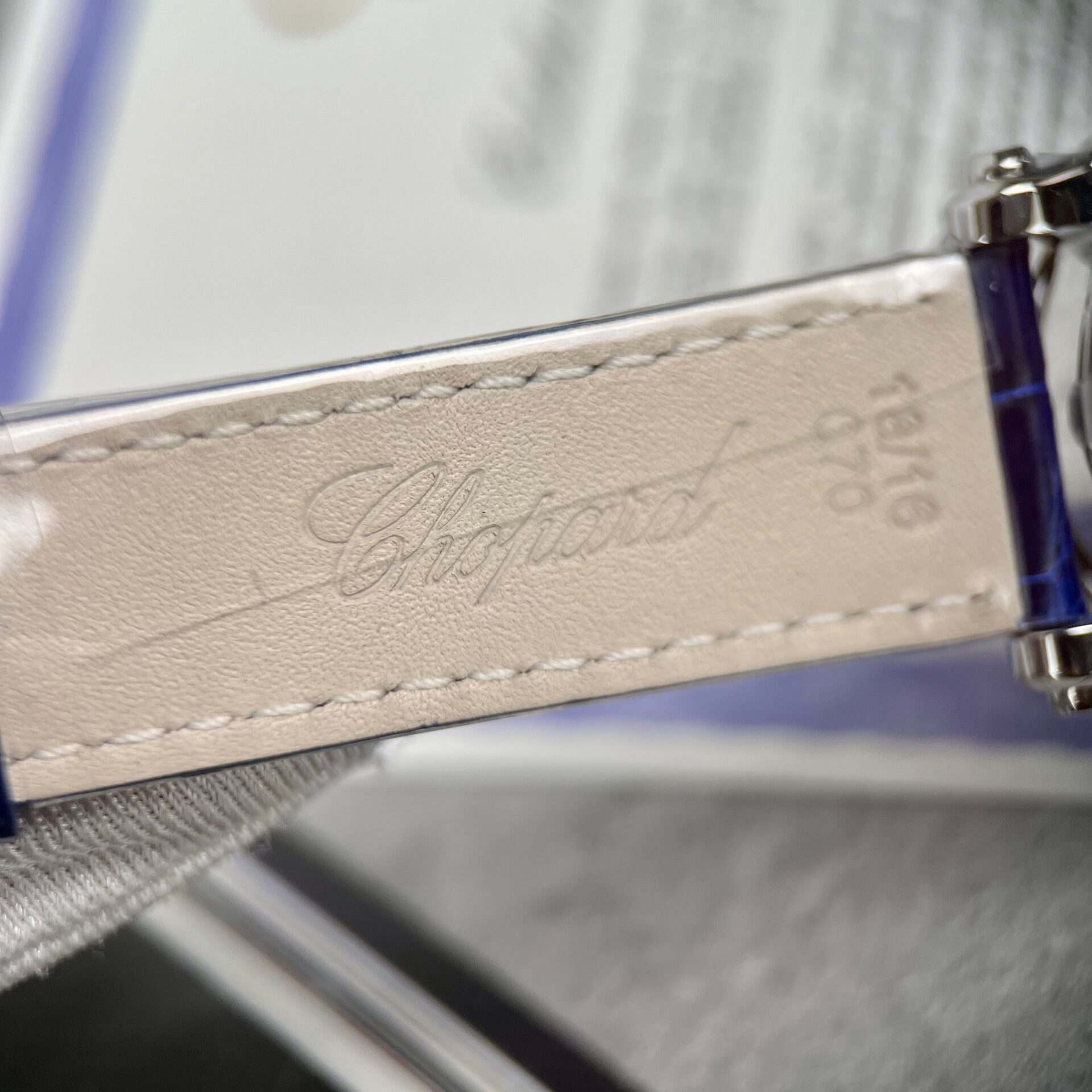 Chopard Happy Sport Replica 1:1 Watch Blue Dial Leather Strap 36mm - Soul Replicas