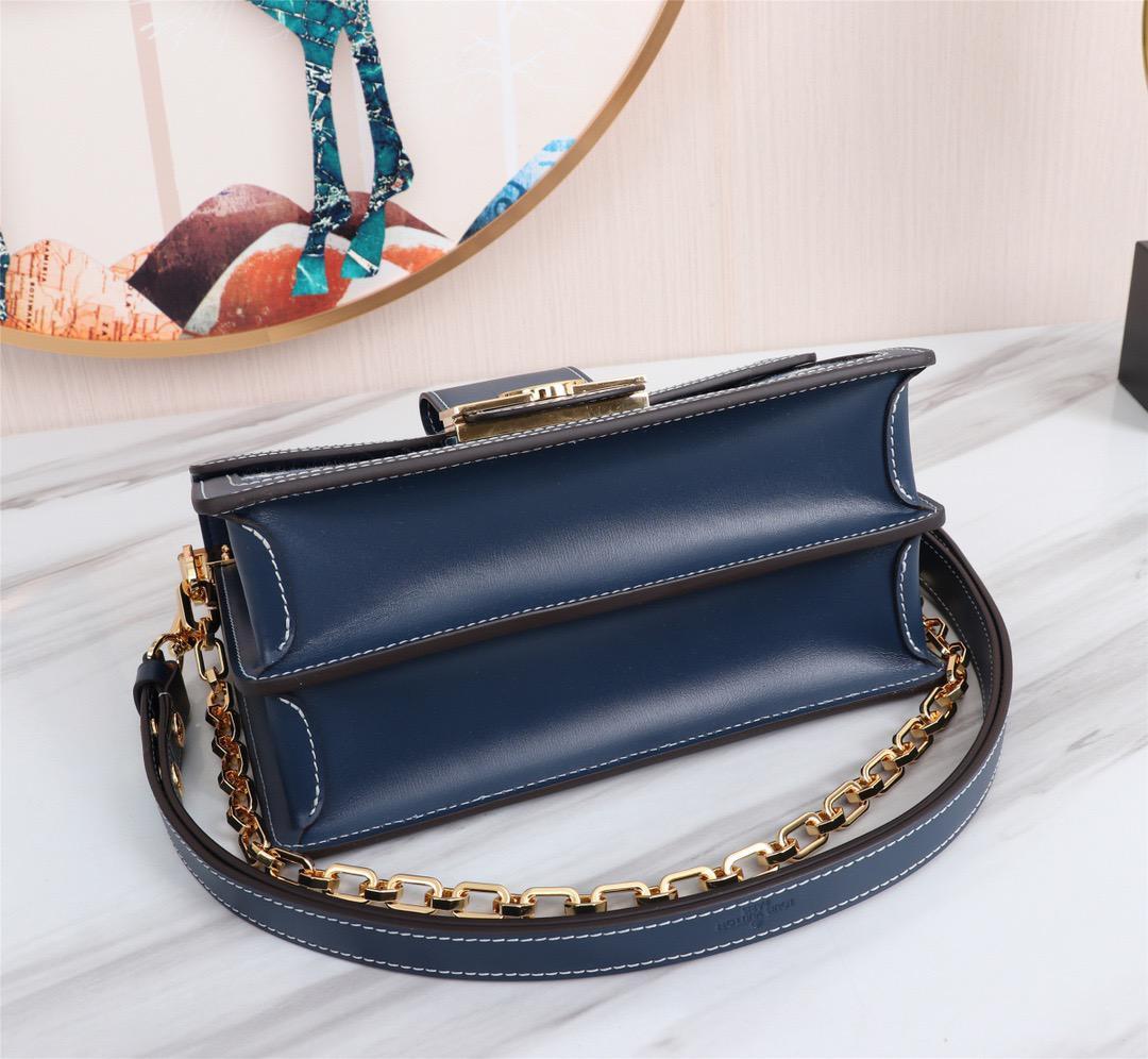 Louis Vuitton Dauphine MM Denim Jacquard Monogram Pattern Navy Blue For Women. Women-s Handbags. Shoulder And Crossbody Bags 9.8in/25cm LV M59631 - Soul Replicas