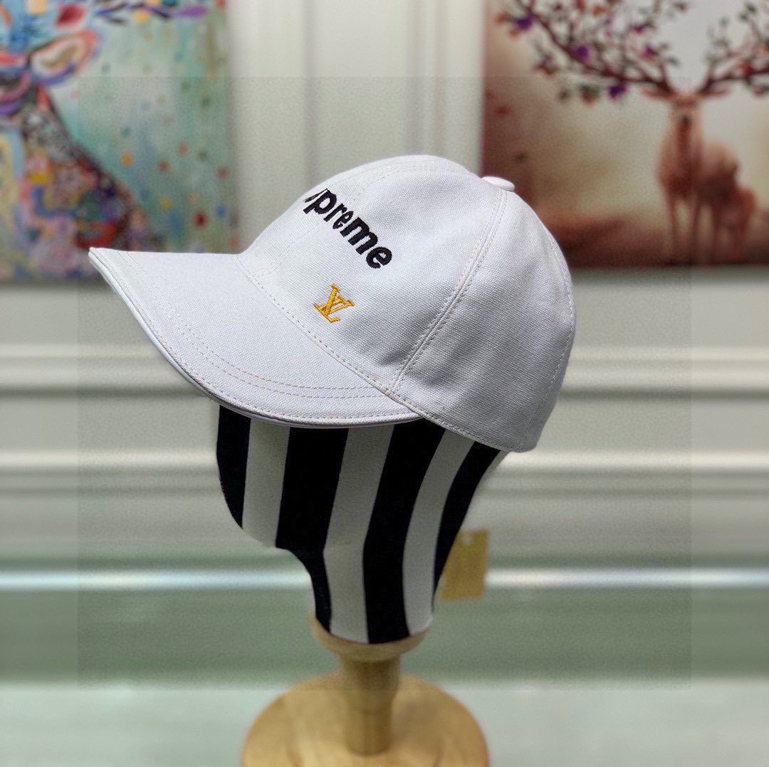 Louis Vuitton LV Get Ready Cap Supreme White LV Cap - Soul Replicas