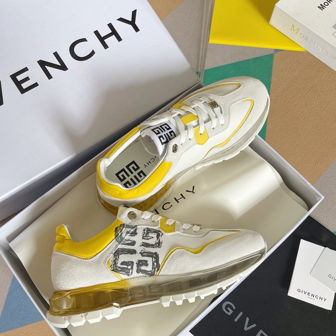 Givenchy Air Cushion Sneakers Yellow For Men GVC - Soul Replicas