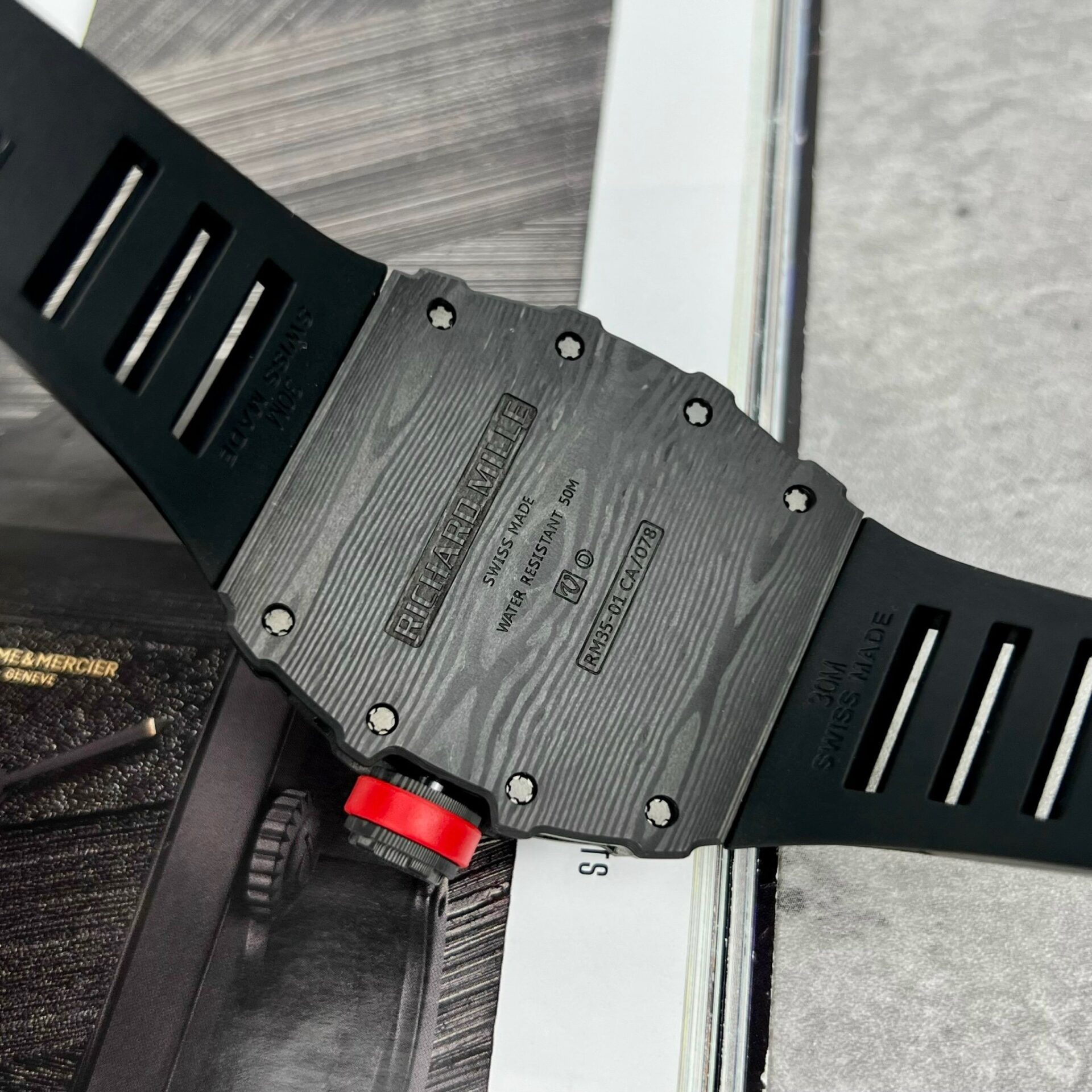 Richard Mille RM35-01 Replica Watch Full Carbon Rubber Strap BBR Factory 44mm - Soul Replicas