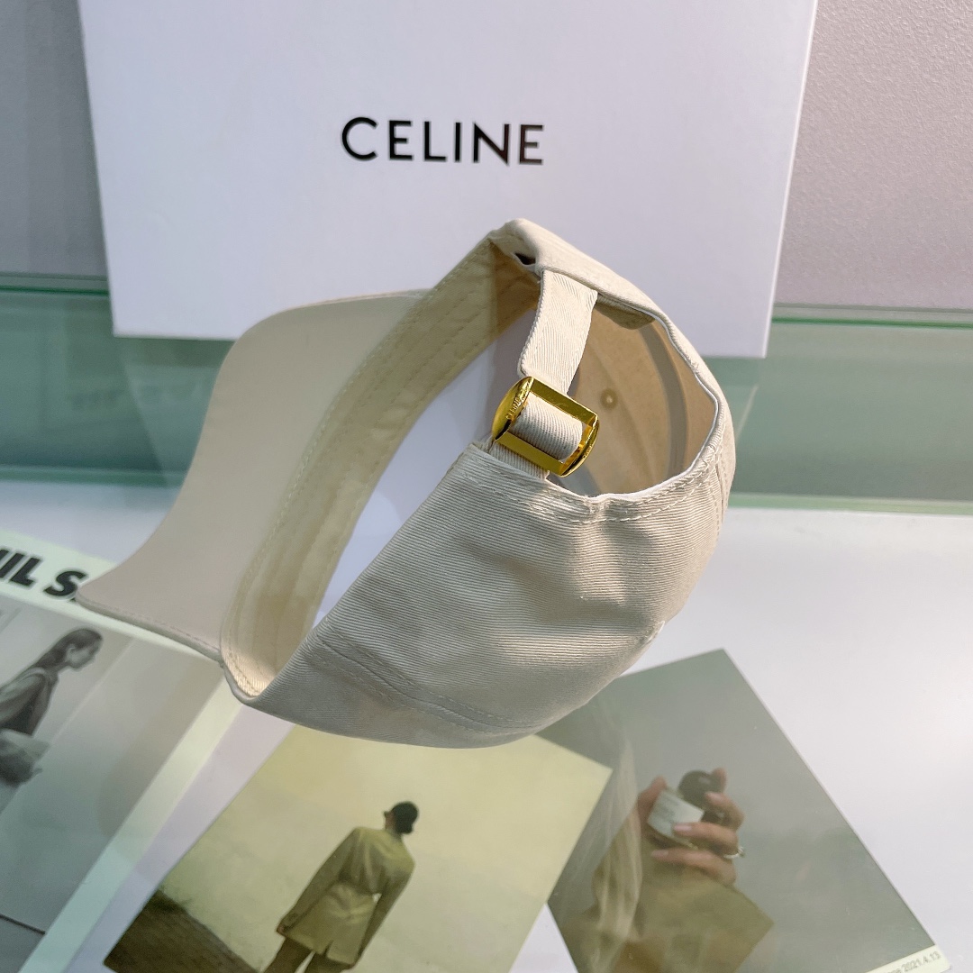 Celine Baseball Cap In Cotton Beige - Soul Replicas