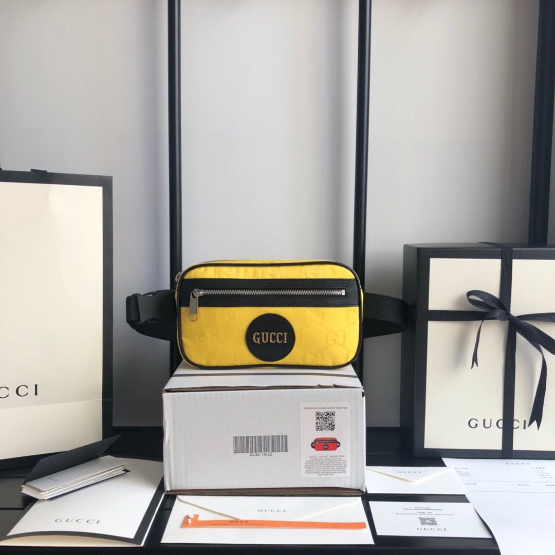 Gucci Off The Grid Belt Bag Yellow Gucci ECONYL® For Men  9.5in/24cm Gucci - Soul Replicas