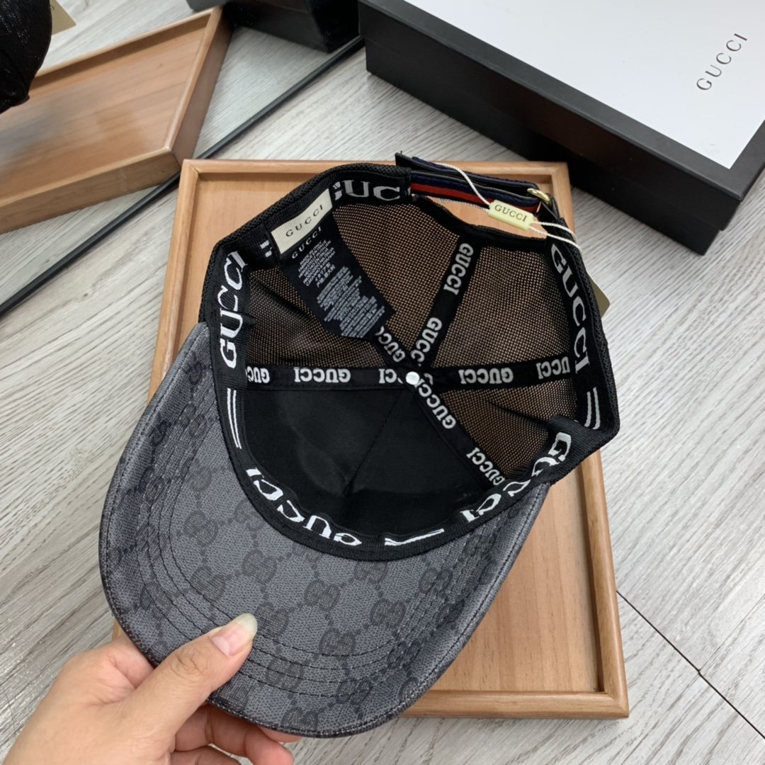 Gucci Canvas Baseball Cap Black - Soul Replicas