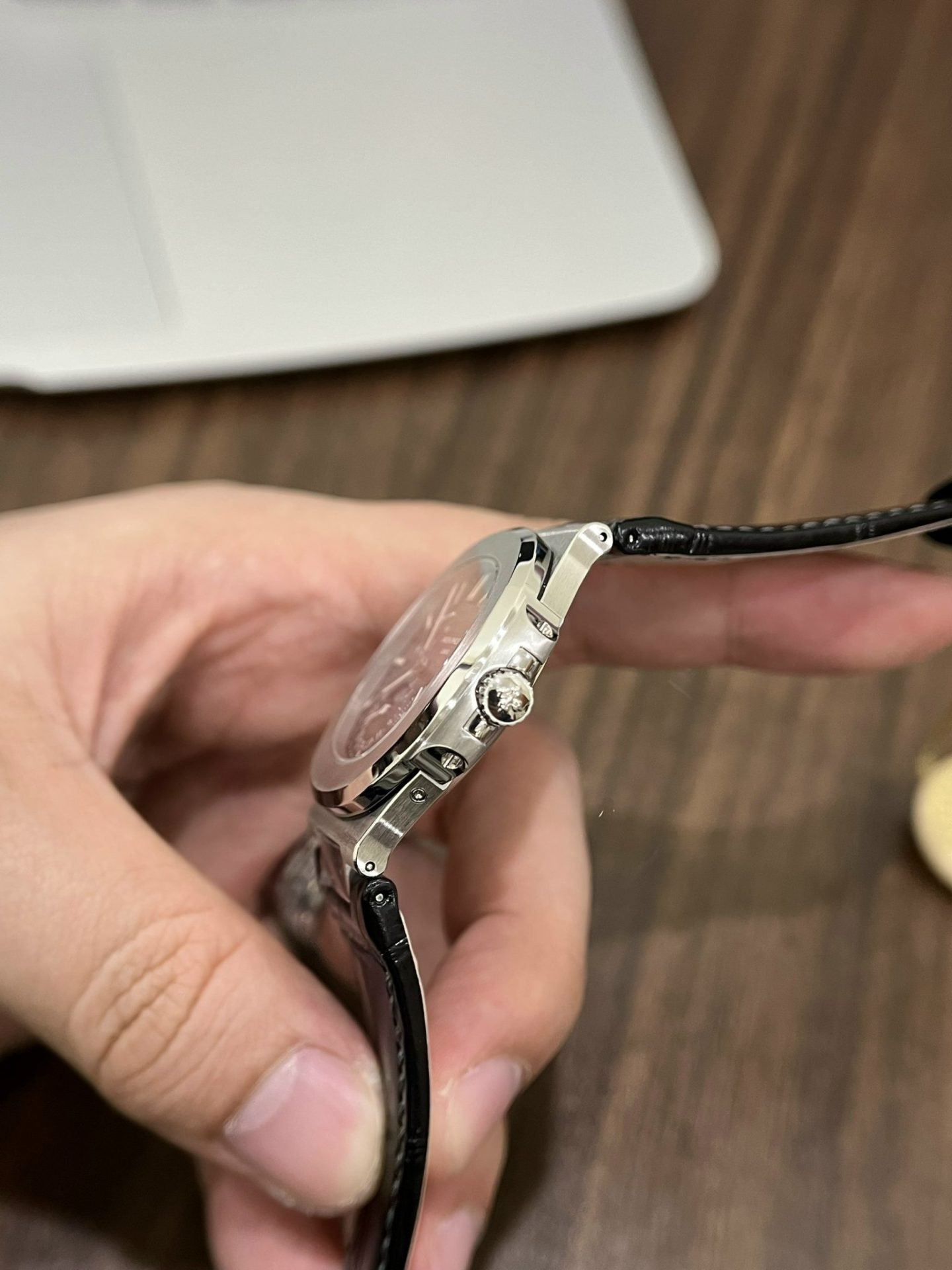 Patek Philippe Replica Watch Nautilus 5712 Blue Dial Leather Strap PPF Factory 40mm - Soul Replicas