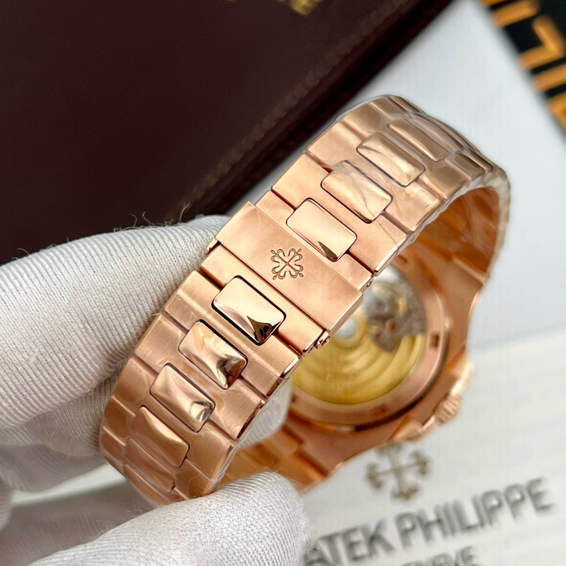 Patek Philippe 5711 Natural Diamond Replica Watch 18K Gold Wrapped 40mm - Soul Replicas