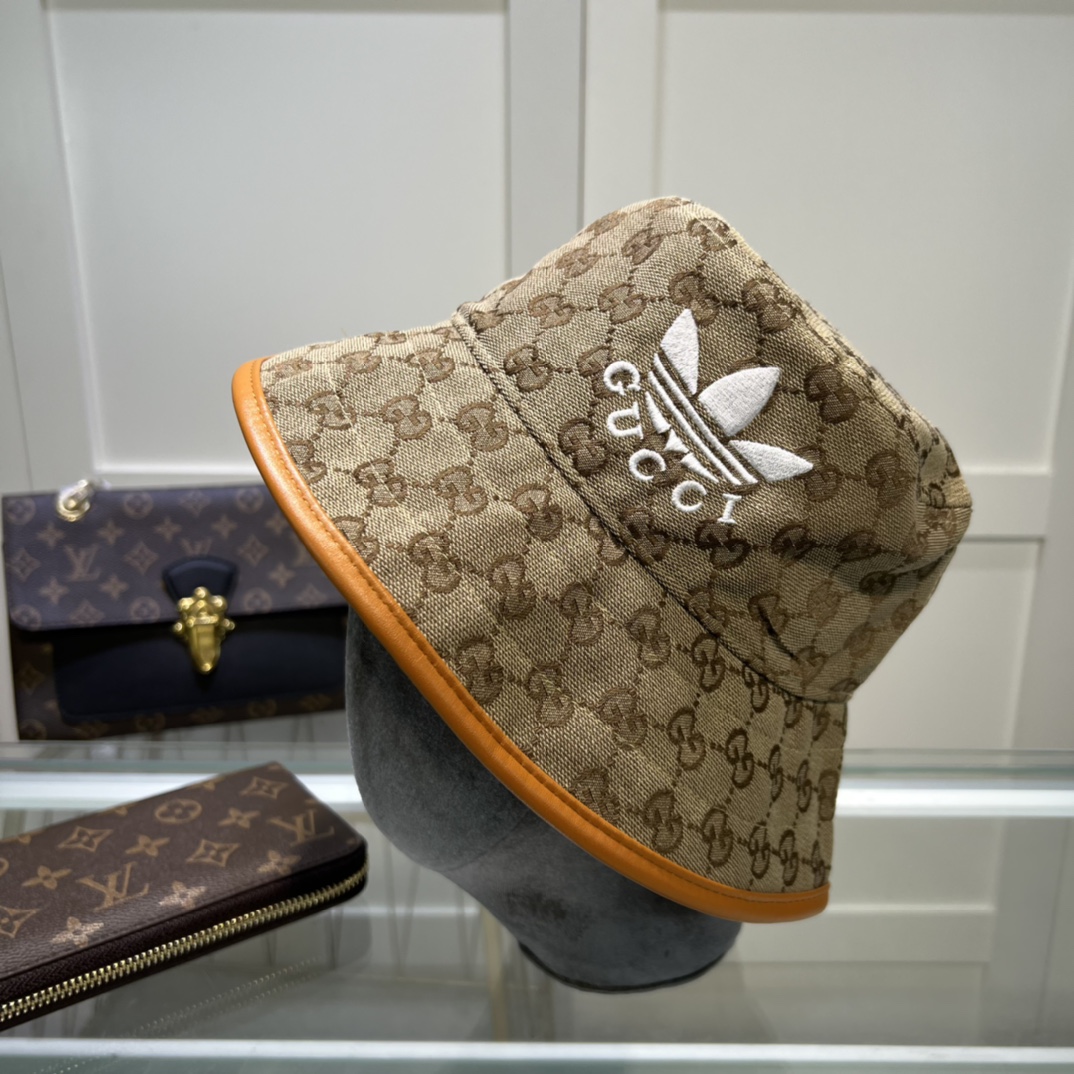 Gucci x Adidas Bucket Hat Beige Gucci Hat - Soul Replicas