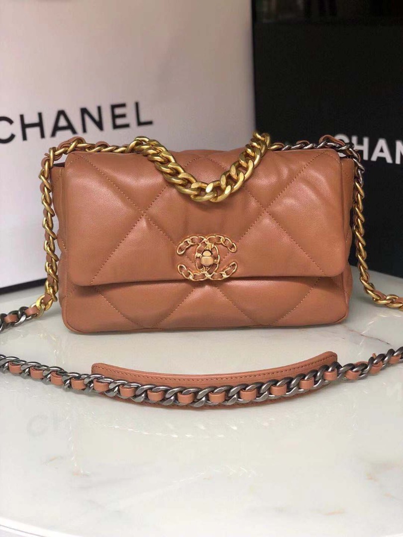 Chanel 19 Handbag 26cm Brown For Women AS1160 - Soul Replicas