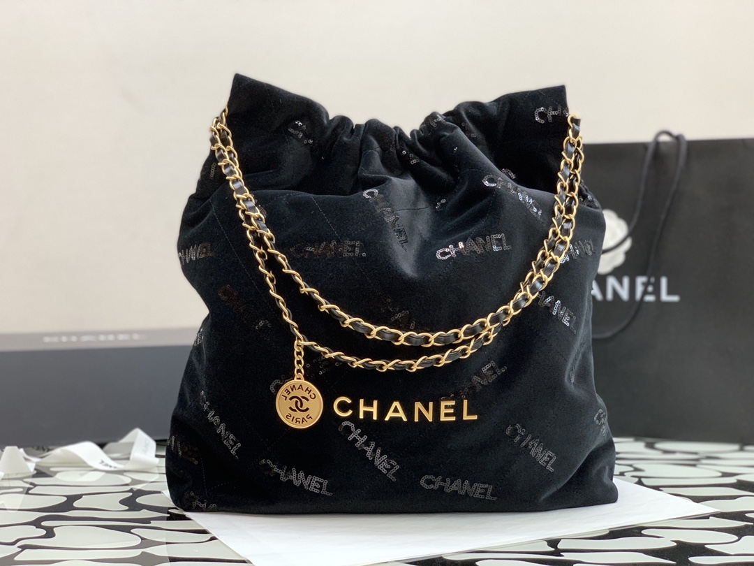 Chanel Big Chanel 22 Handbag Black For Women. Women-s Bags 18.9in/48cm - Soul Replicas