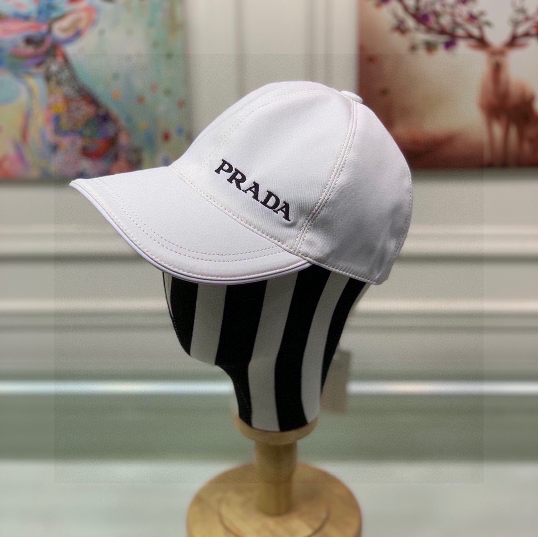Prada Denim Baseball Cap White Prada Cap - Soul Replicas