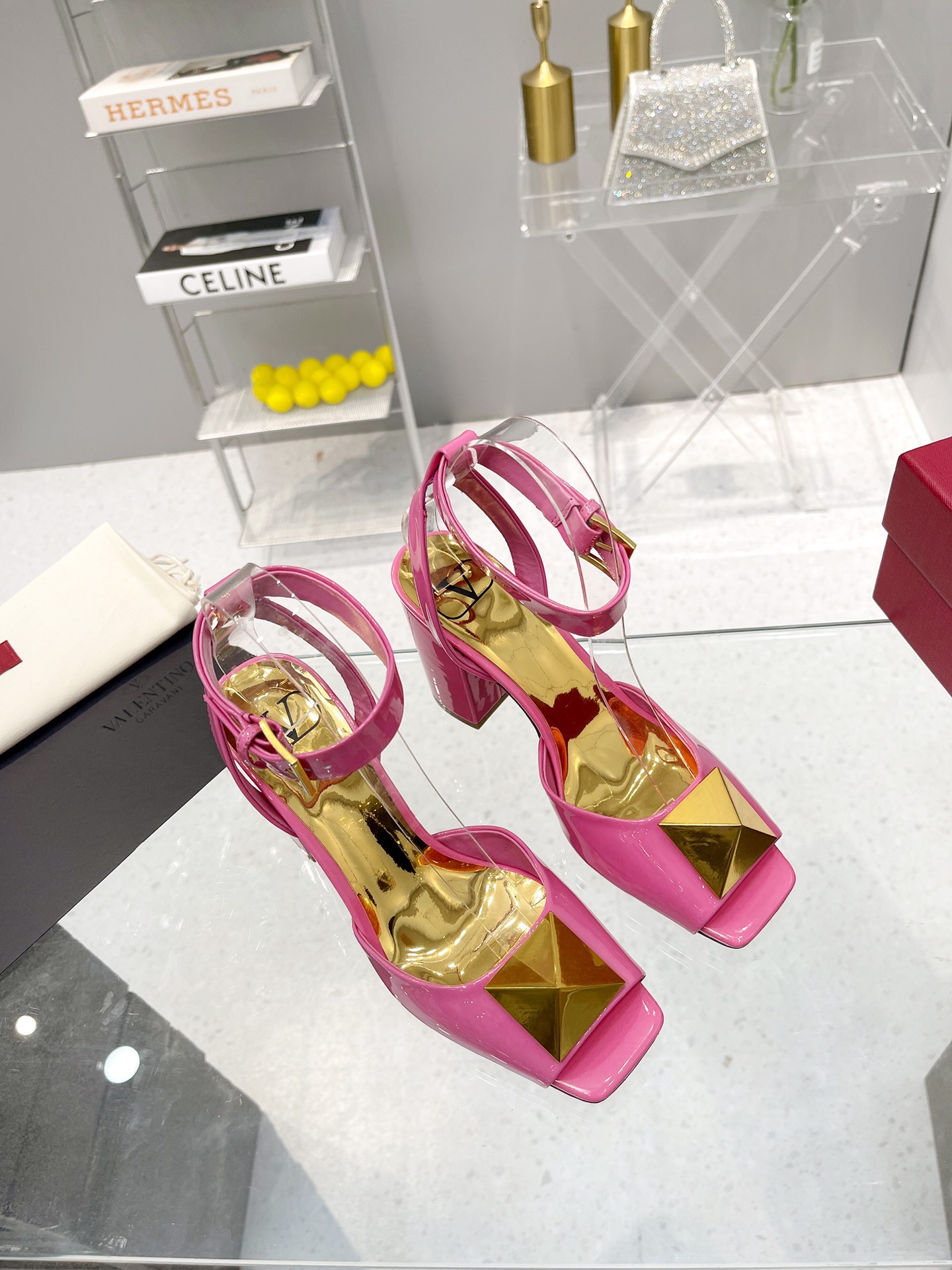 Valentino Garavani One Stud Sandal With Maxi Stud Embellishment Pink For Women XW0S0EI6CYII16 - Soul Replicas