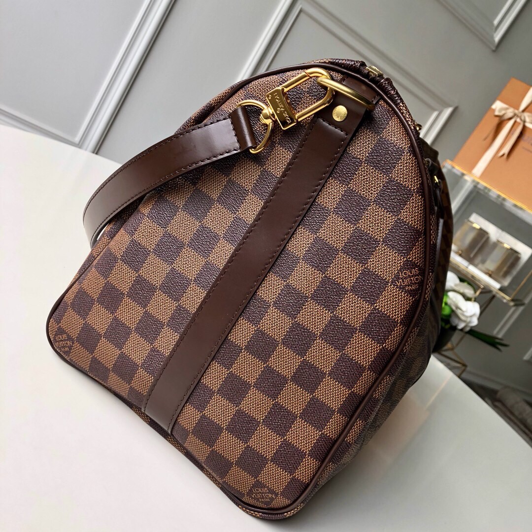 Louis Vuitton Keepall Bandoulière 45 Damier Ebene Canvas For Women. Women-s Bags 17.7in/45cm LV N41428 - Soul Replicas