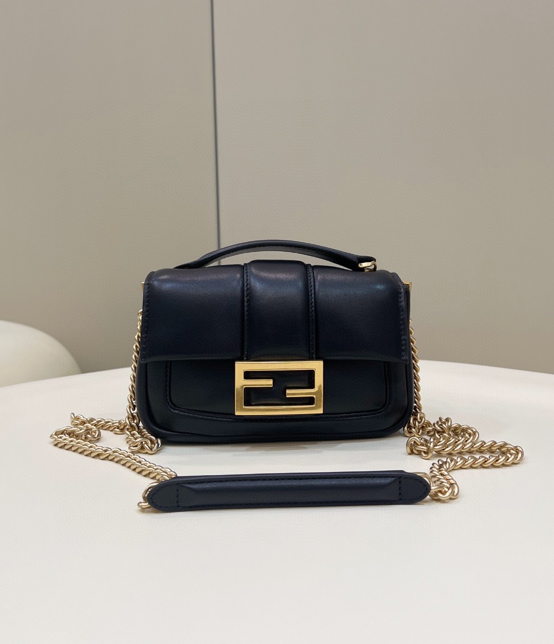Fendi Baguette Chain Black  Bag For Woman 19cm/7.5in - Soul Replicas