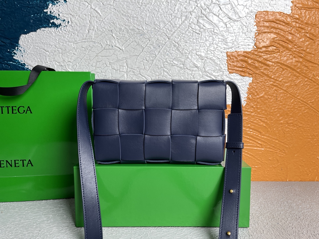 Bottega Veneta Cassette Dark Blue. For Women. Women's Bags 9.1in/23cm - Soul Replicas