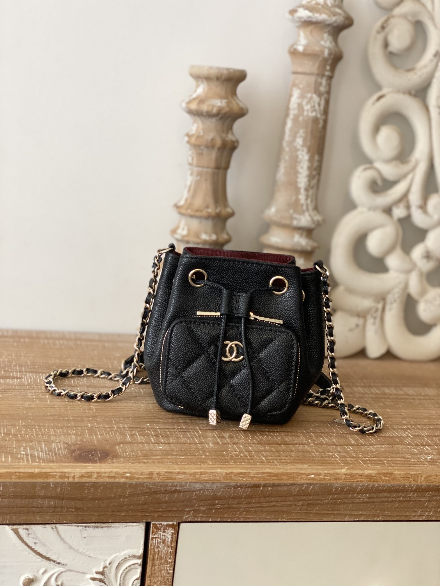ChanelMini Bucket Bag With Strap Black For Women. Women-s Bags 4.9in/12.5cm - Soul Replicas