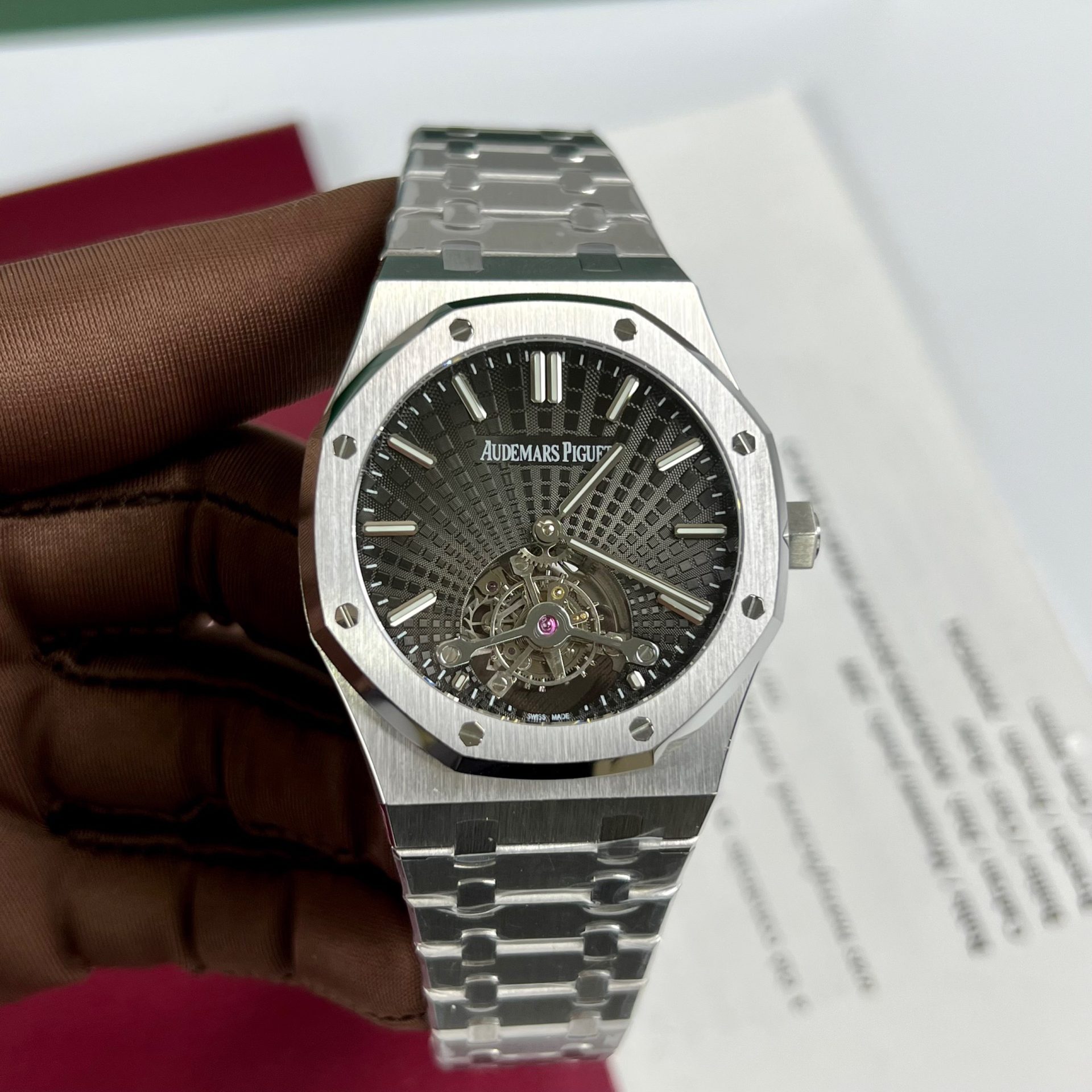 Audemars Piguet Best Replica Watch Royal Oak Tourbillon 26522TI Gray Dial 41mm - Soul Replicas