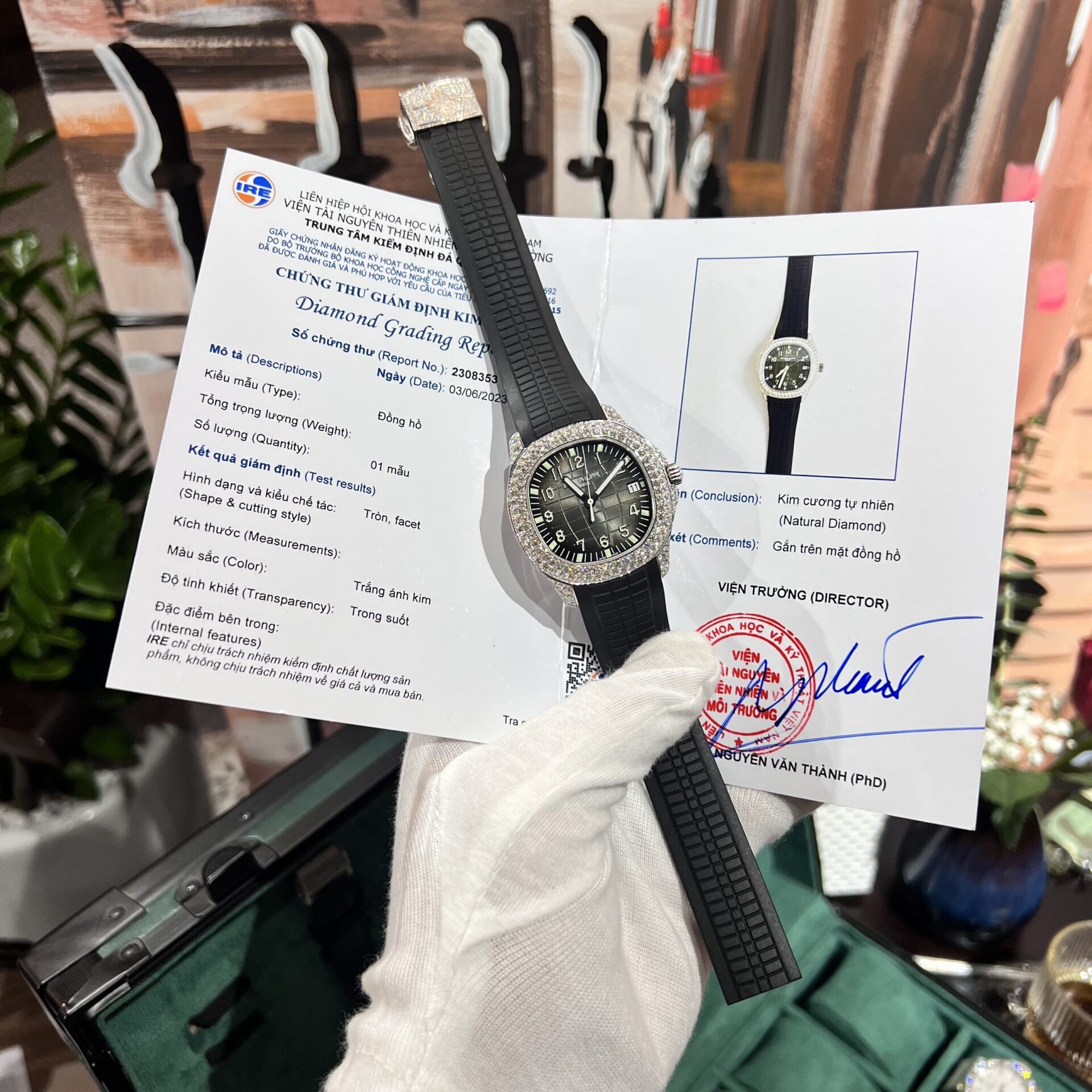 Patek Philippe Aquanaut 5167 With Diamond Natural Rubber Strap 40mm - Soul Replicas