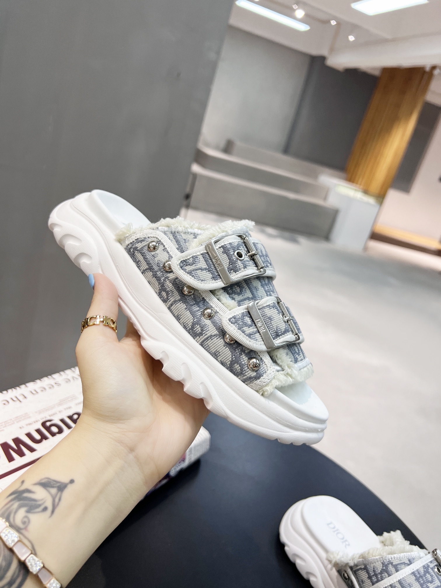 Christian Dior Women's D-Wander Slide White For Women CD - Soul Replicas