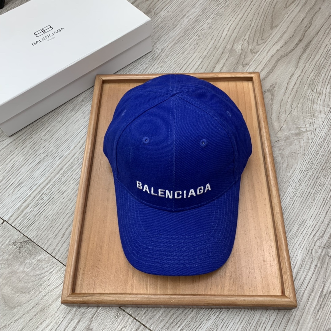 Balenciaga Logo Front Cap In Blue - Soul Replicas