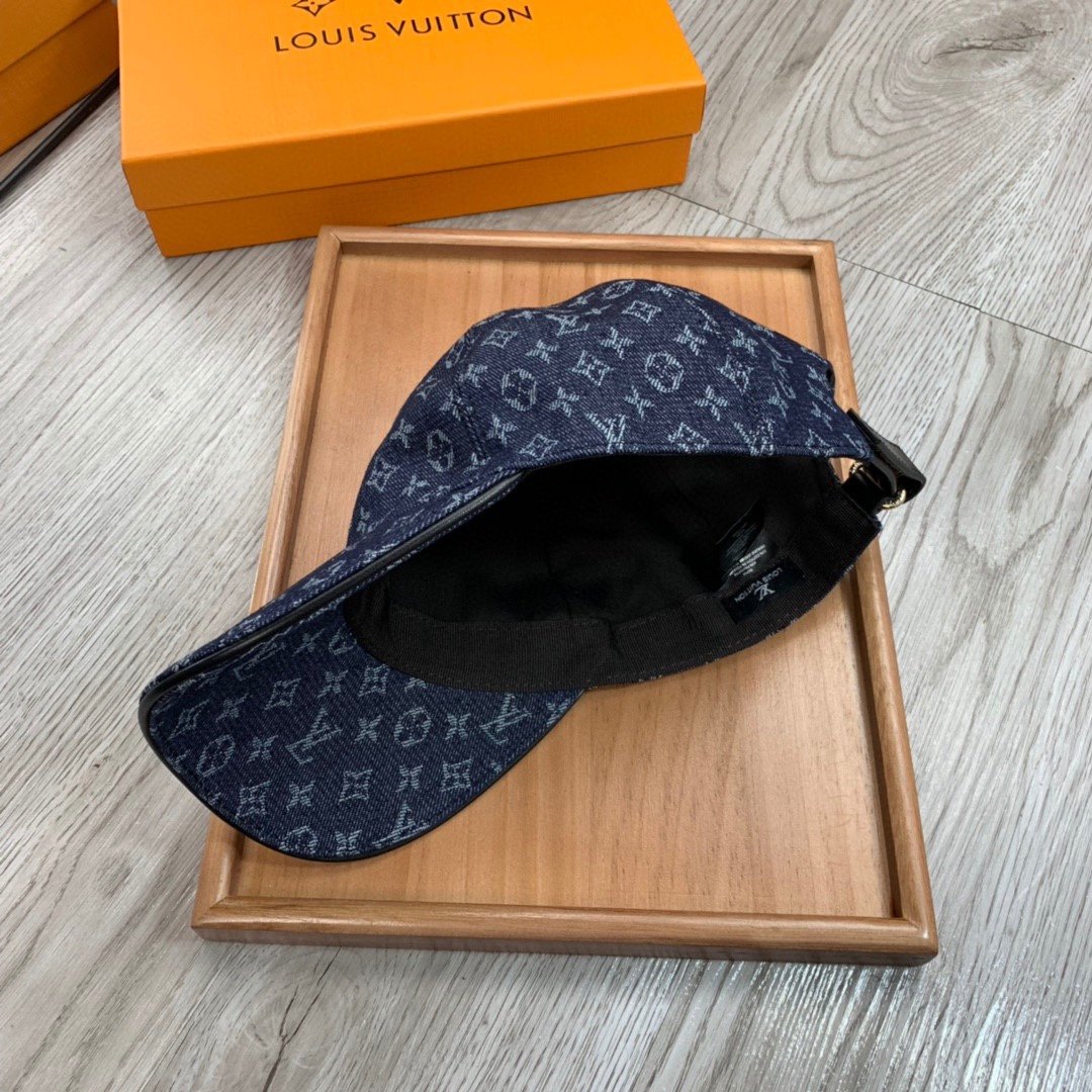 Louis Vuitton Monogram Baseball Cap Navy LV Cap - Soul Replicas