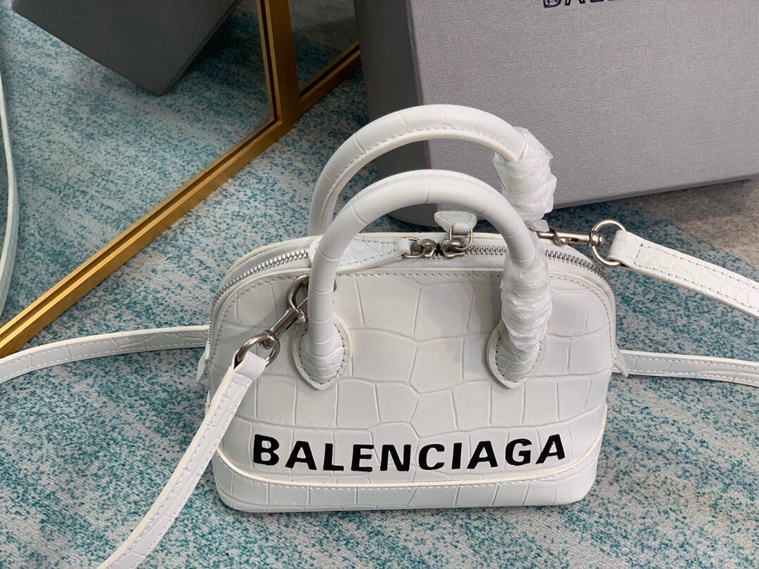 Balenciaga Ville Mini Handbag In White. For Women. Women-s Bags 4.7in/12cm - Soul Replicas