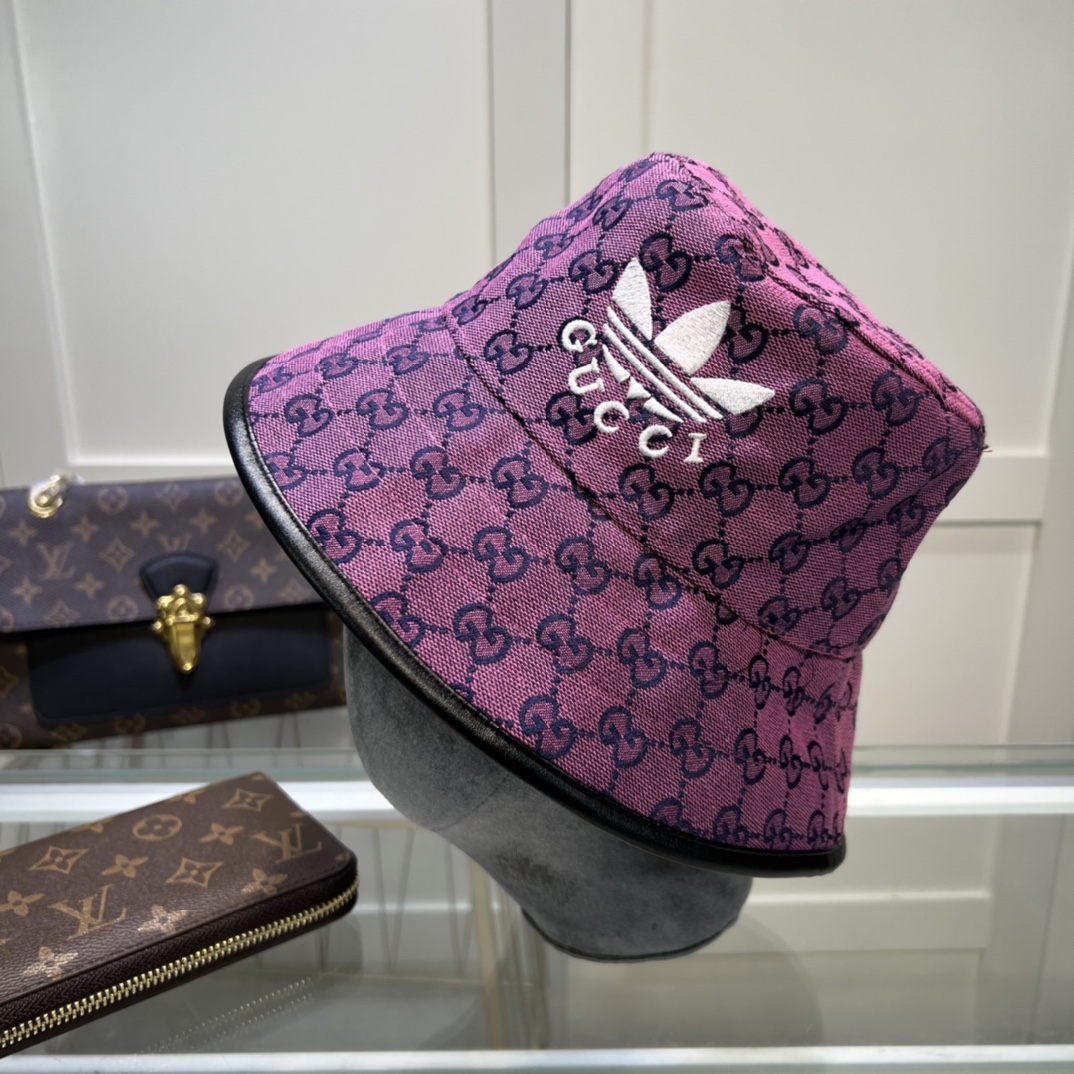 Gucci x Adidas Bucket Hat Purple Gucci Hat - Soul Replicas