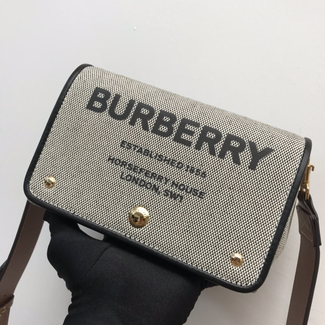 Burberry Horseferry Print Cotton Canvas Small Crossbody Bag For Women. Women-s Bags 7.1in/18cm 80398691 - Soul Replicas