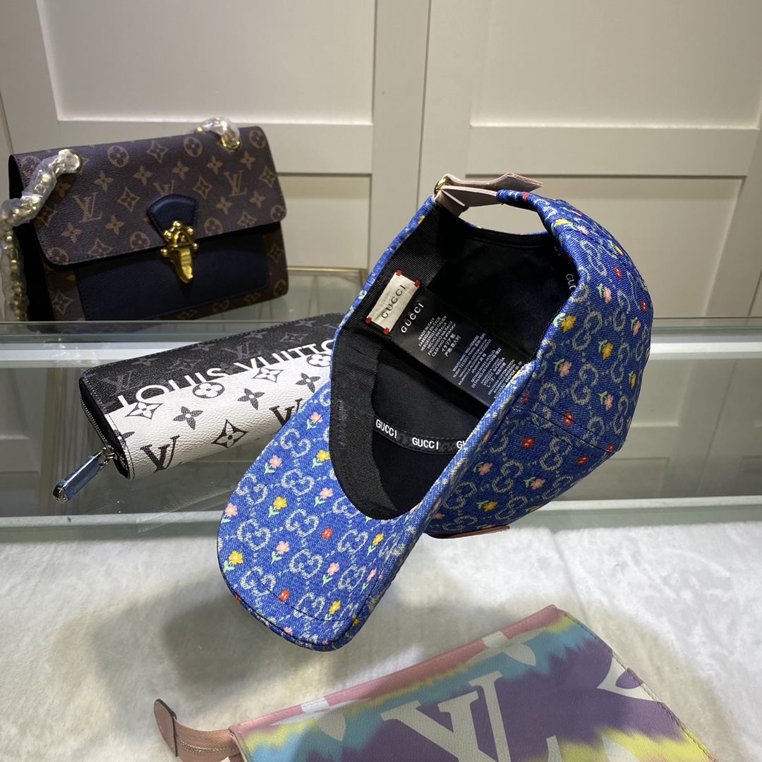 Gucci Canvas Baseball Cap Blue - Soul Replicas