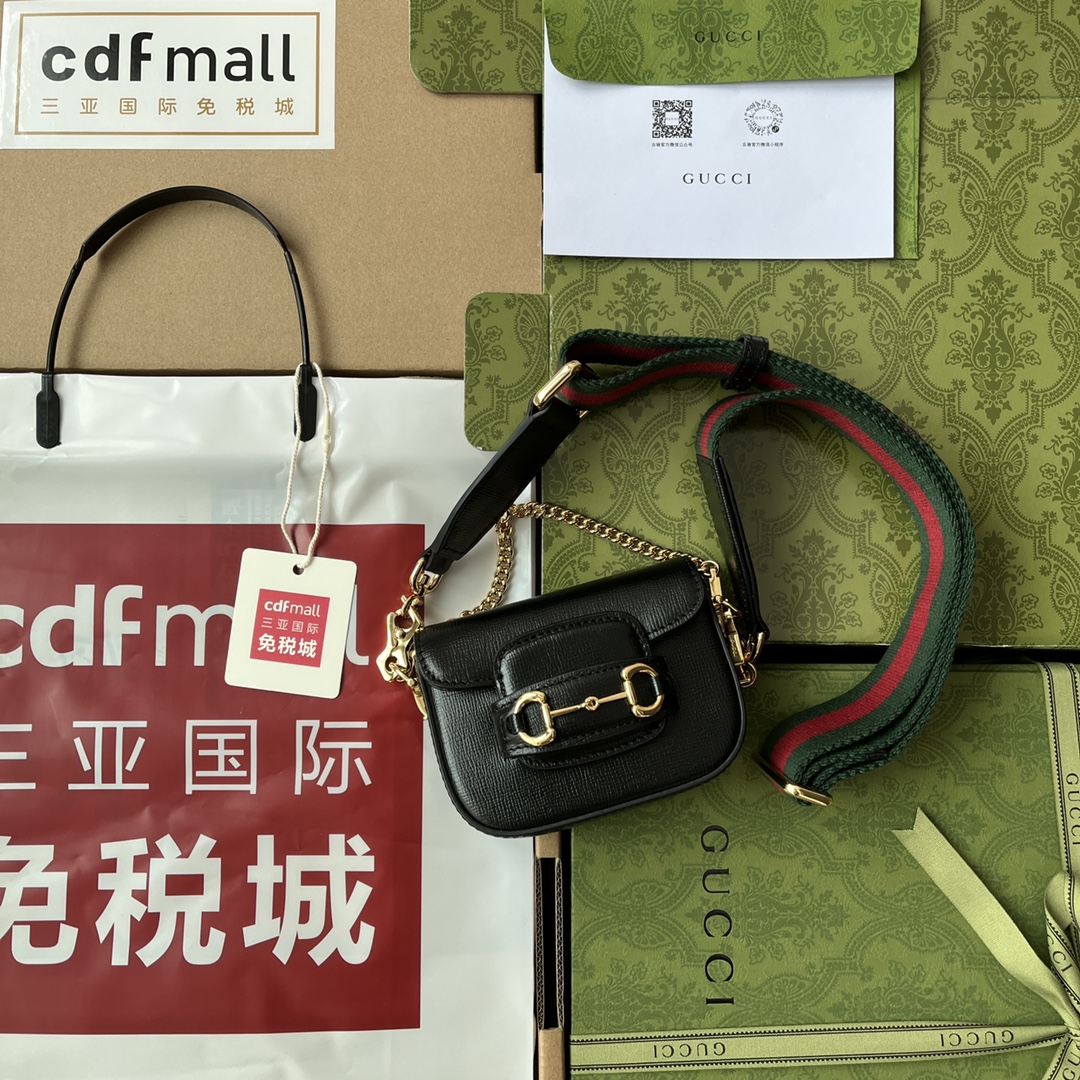 Gucci Horsebit 1955 Strap Wallet Black For Women. Women-s Bags 4.7in/12cm Gucci 699760 18YSG 1060 - Soul Replicas