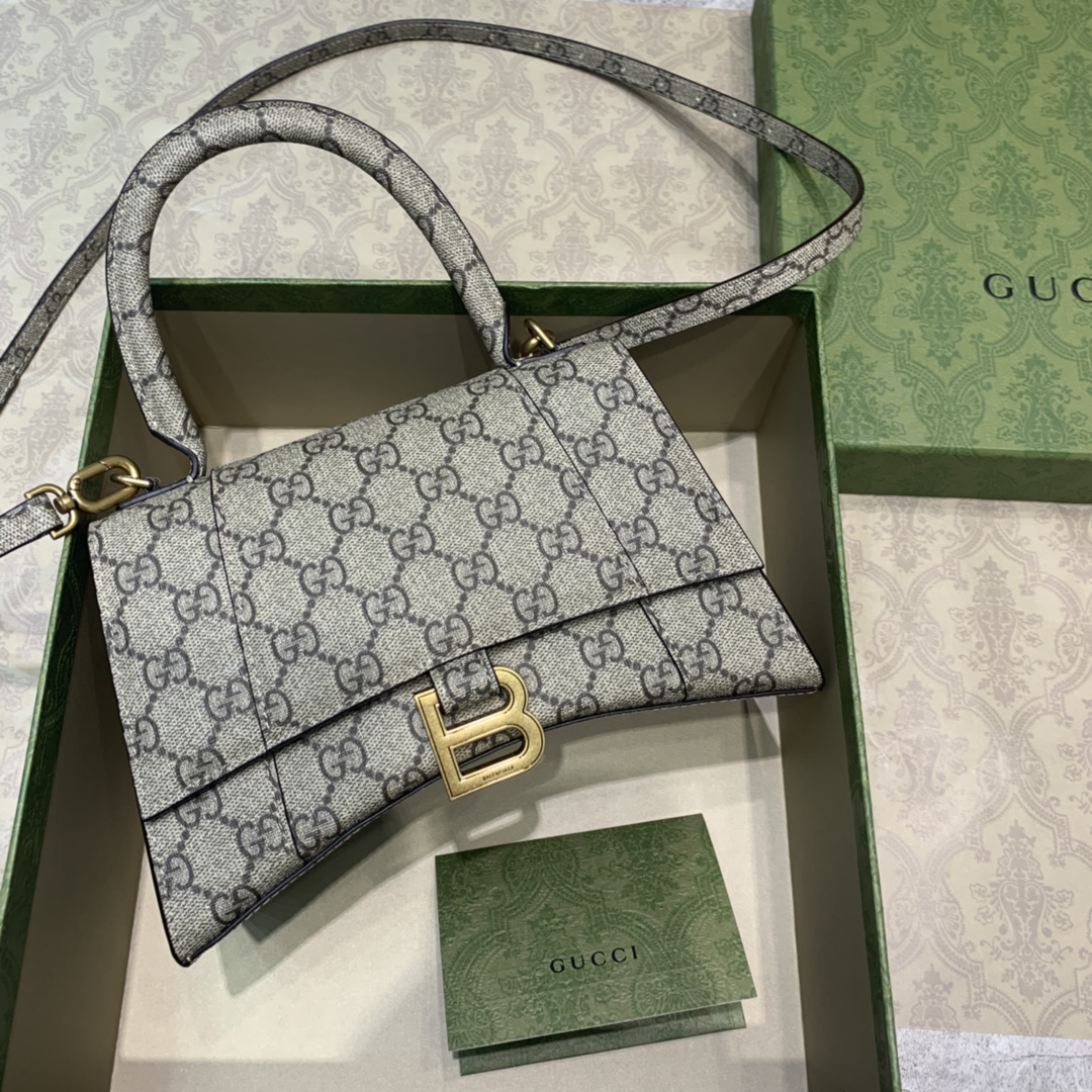 Balenciaga Hourglass Small Handbag In Beige. For Women. Women-s Bags 9in/23cm - Soul Replicas