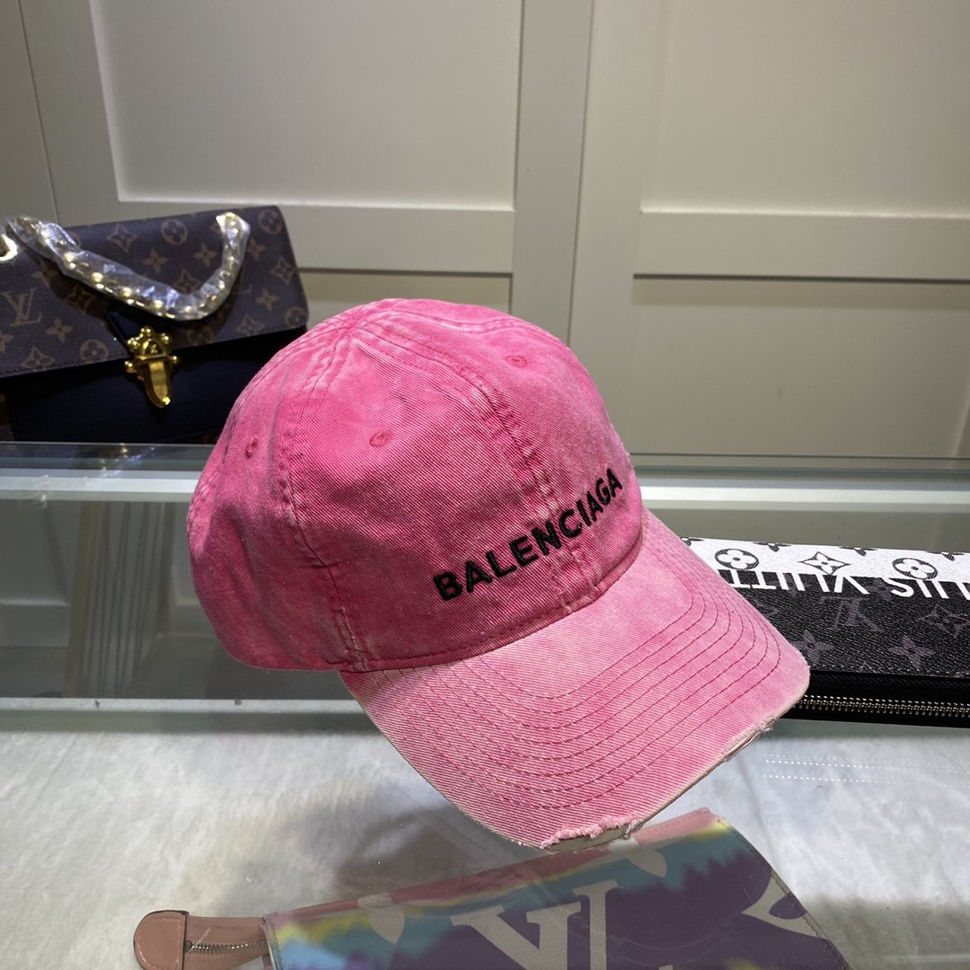 Balenciaga Logo Front Cap In Pink - Soul Replicas