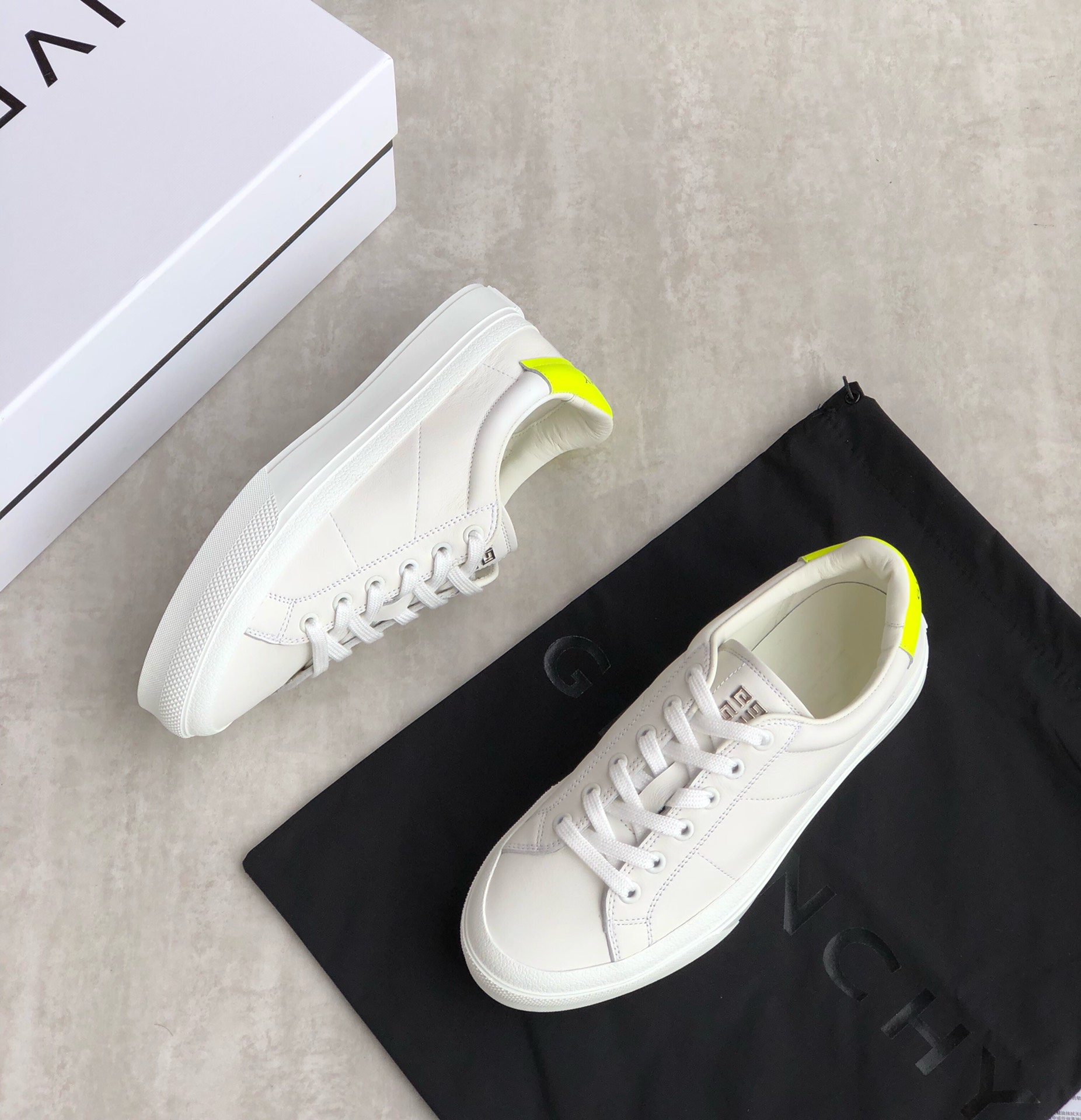 Givenchy City Sport Two-Tone Sneakers Neon And White For Men GVC - Soul Replicas