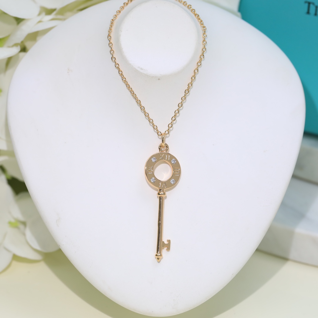 Tiffany & Co Modern Keys Open Round Key Pendant Necklace - Soul Replicas
