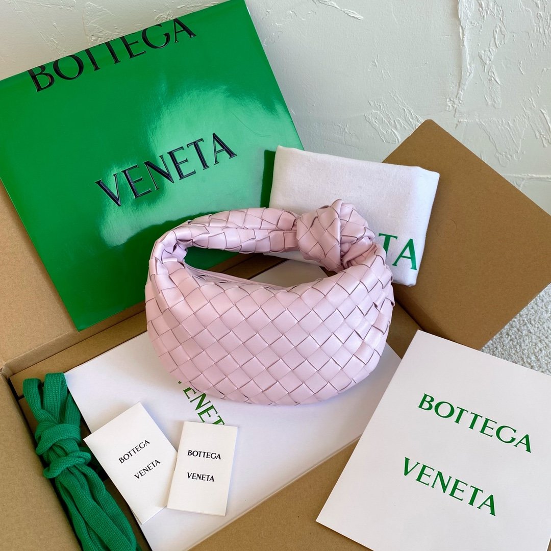 Bottega Veneta Mini Jodie Bag Pink. For Women. Women-s Bags 11in/28cm 651876VCPP55903 - Soul Replicas