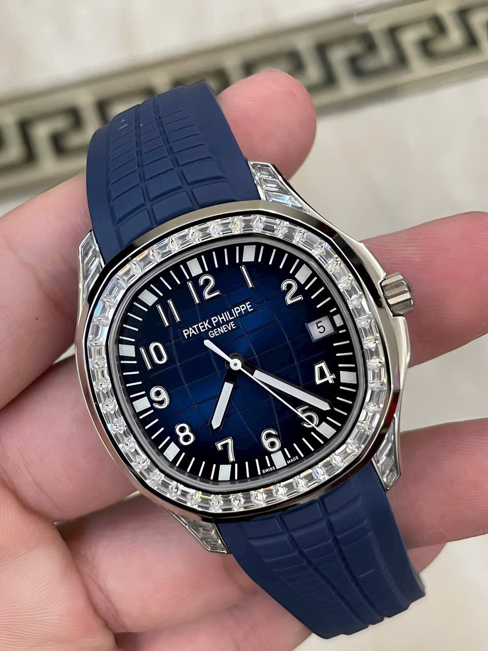 Patek Philippe Replica Watches Aquanaut 5168G Blue Rubber Strap GR Factory 42mm - Soul Replicas