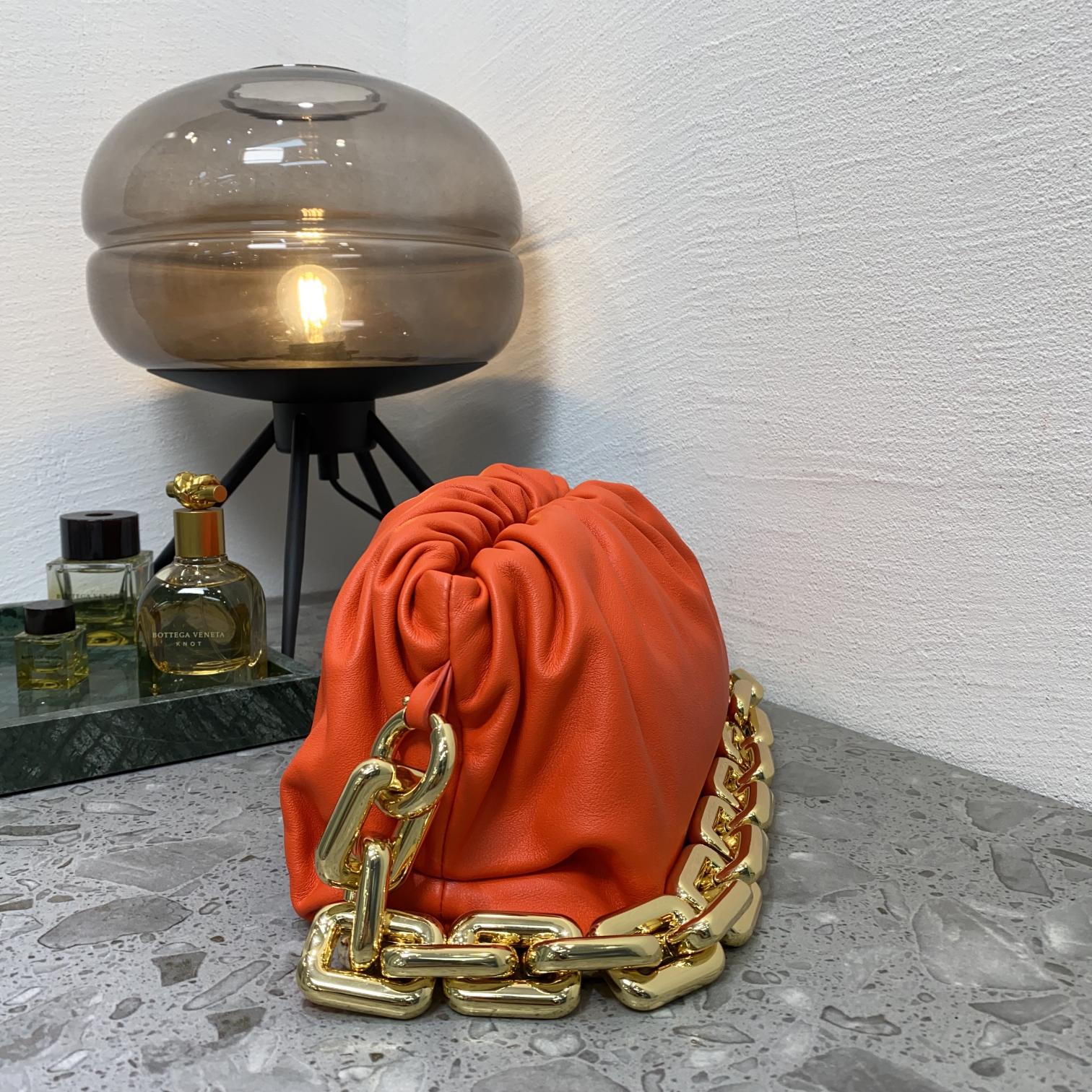 Bottega Veneta Chain Pouch Orange. For Women. Women's Bags 12.2in/31cm - Soul Replicas