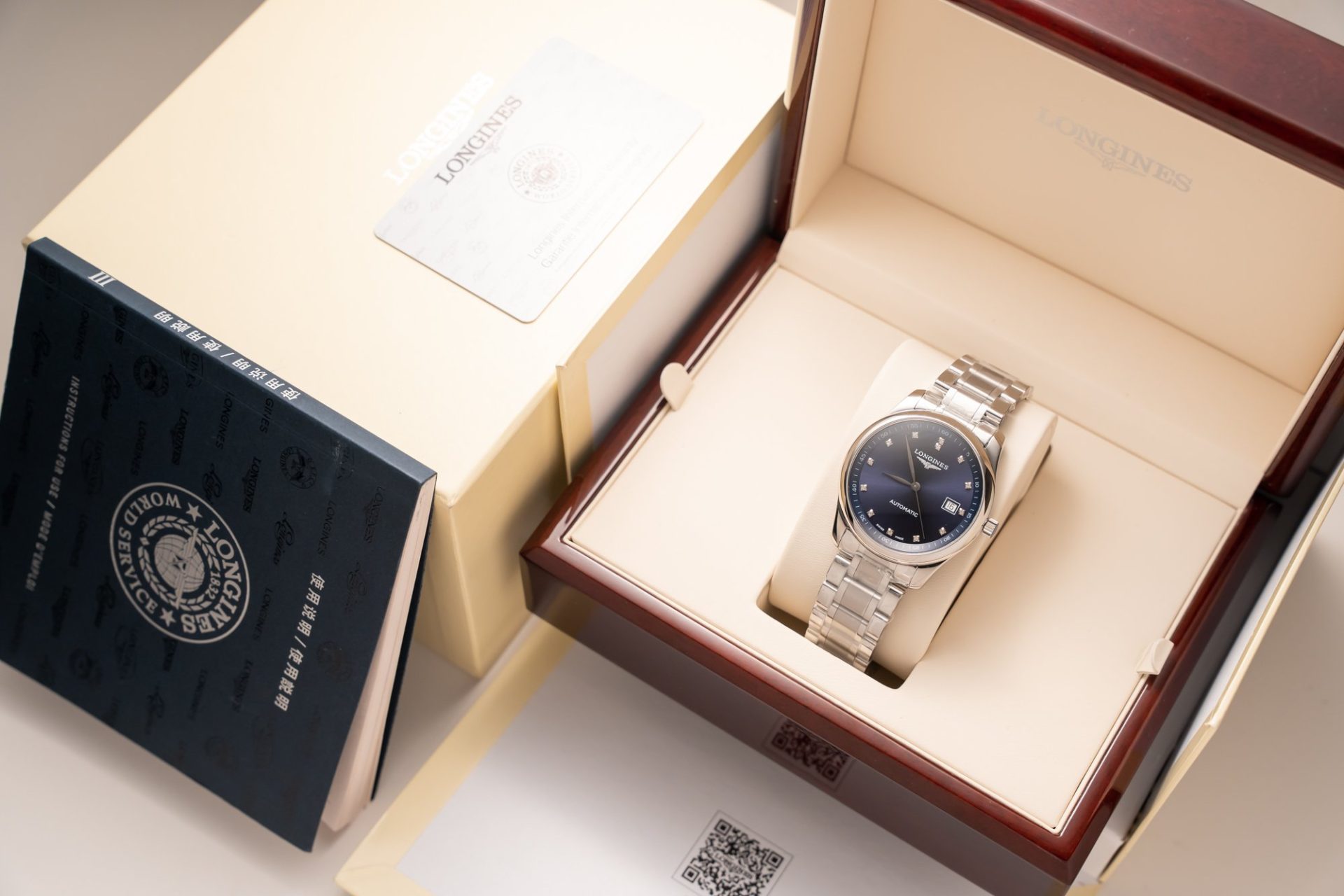 Longines Replica Watches Lyre L4.961.4.92.6 Blue Dial Metal Wire 40mm - Soul Replicas