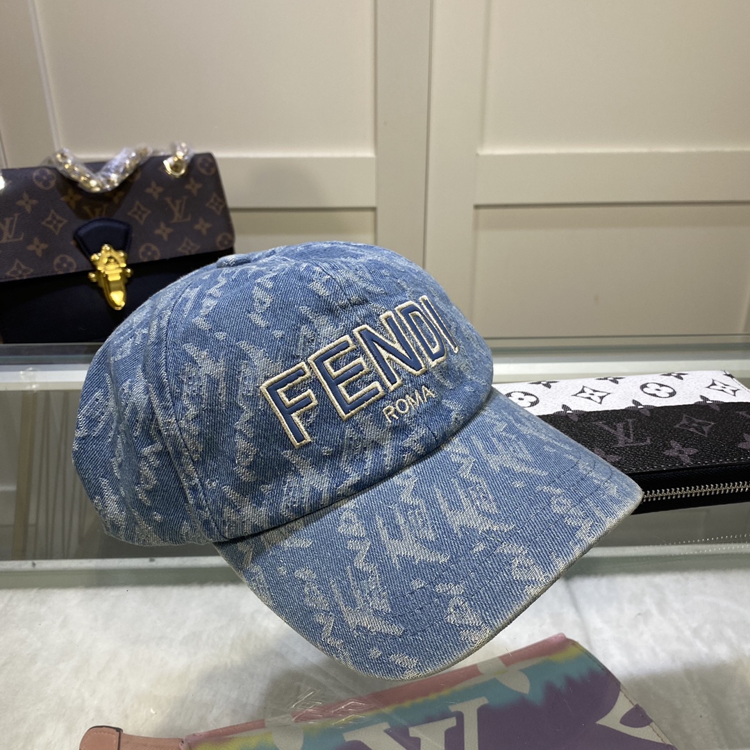 Fendi Baseball Cap Blue Fendi Cap - Soul Replicas