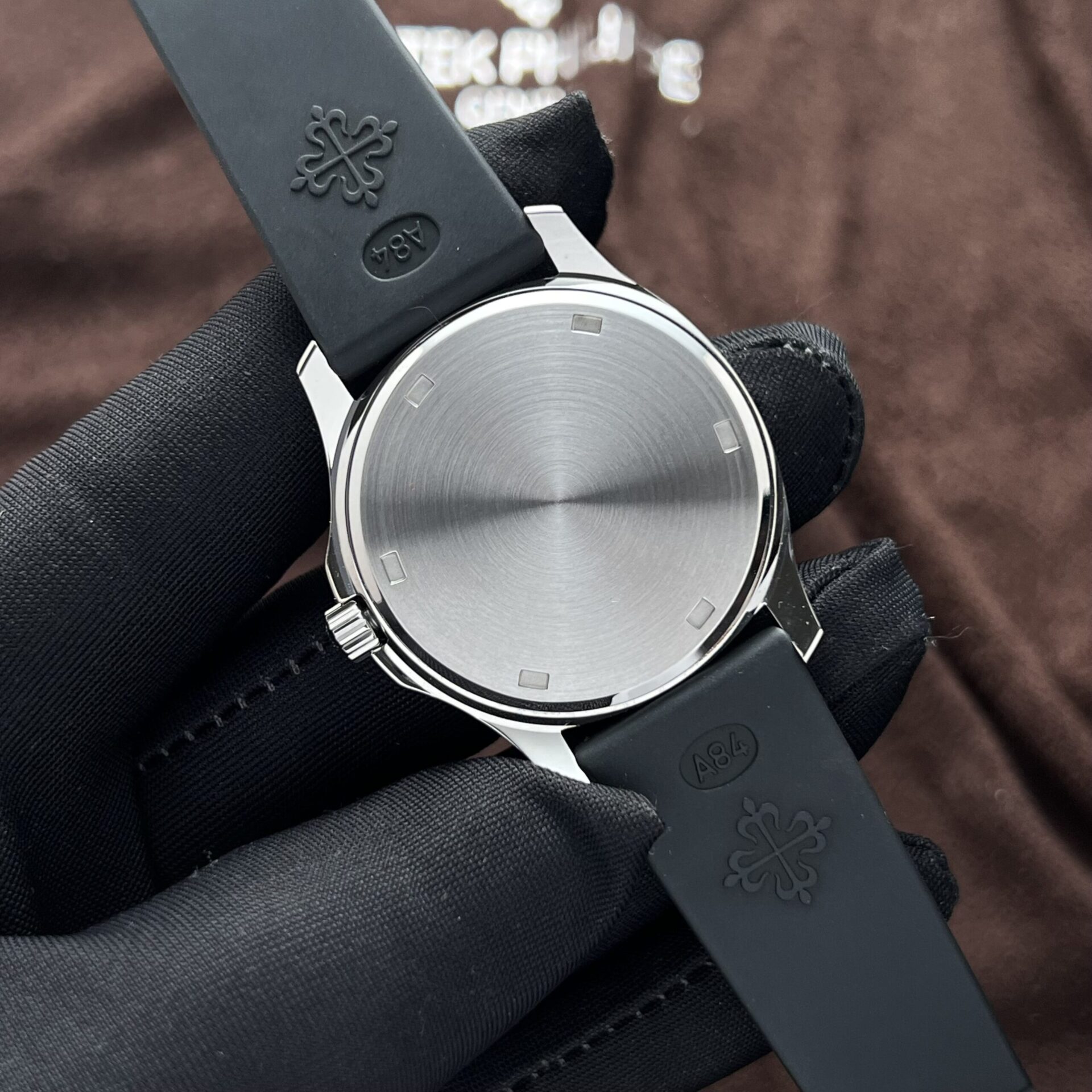 Patek Philippe Clone Watch Aquanaut 5067 Black Dial Rubber Strap PPF Factory 35.6mm - Soul Replicas