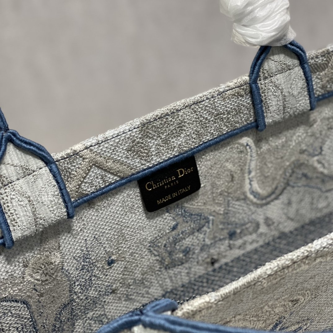 Christian Dior Large Book Tote Bag Blue For Women 42cm/16in CD - Soul Replicas