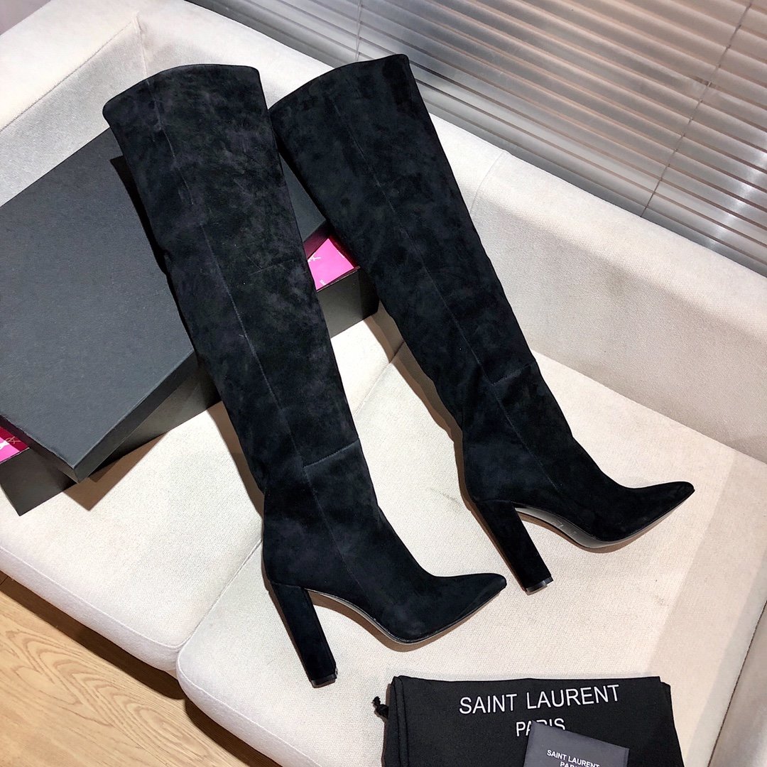 Yves Saint Laurent Women's High Boots Black For Women YSL - Soul Replicas