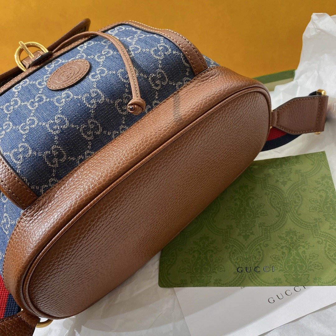 Gucci Backpack With Interlocking G Blue For Women. Women-s Bags 11.8in/30cm Gucci - Soul Replicas