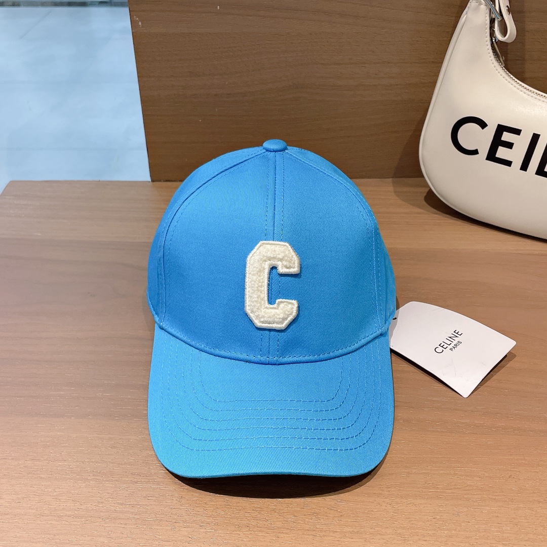 Celine Baseball Cap In Cotton Blue - Soul Replicas