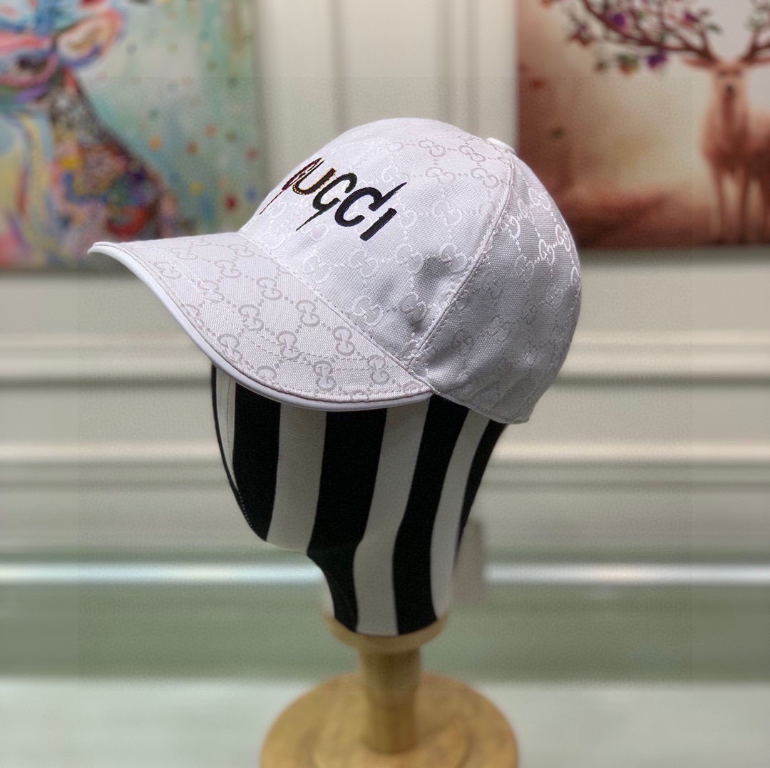 Gucci Canvas Baseball Hat White Gucci Hat - Soul Replicas
