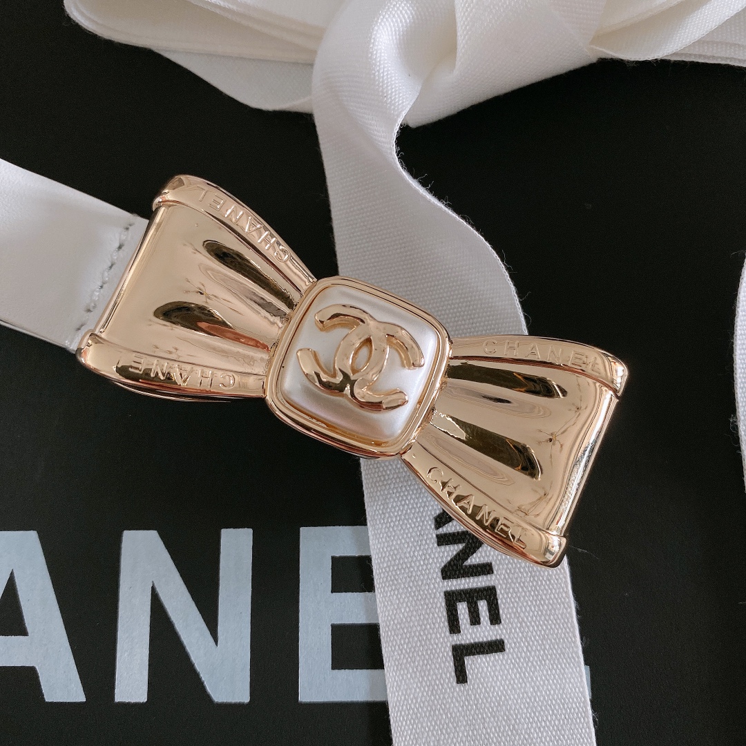 Chanel Belt With Ribbon Buckle Silver Women Belt - Soul Replicas